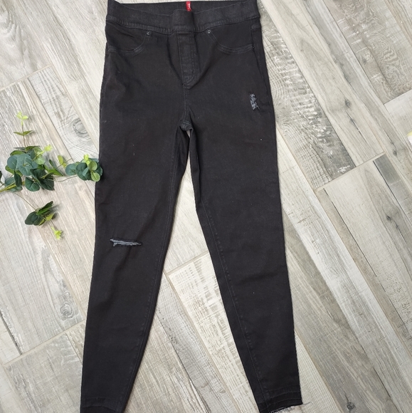 Spanx Women's Distressed Skinny Jean Leggins Base - Picture 4 of 14